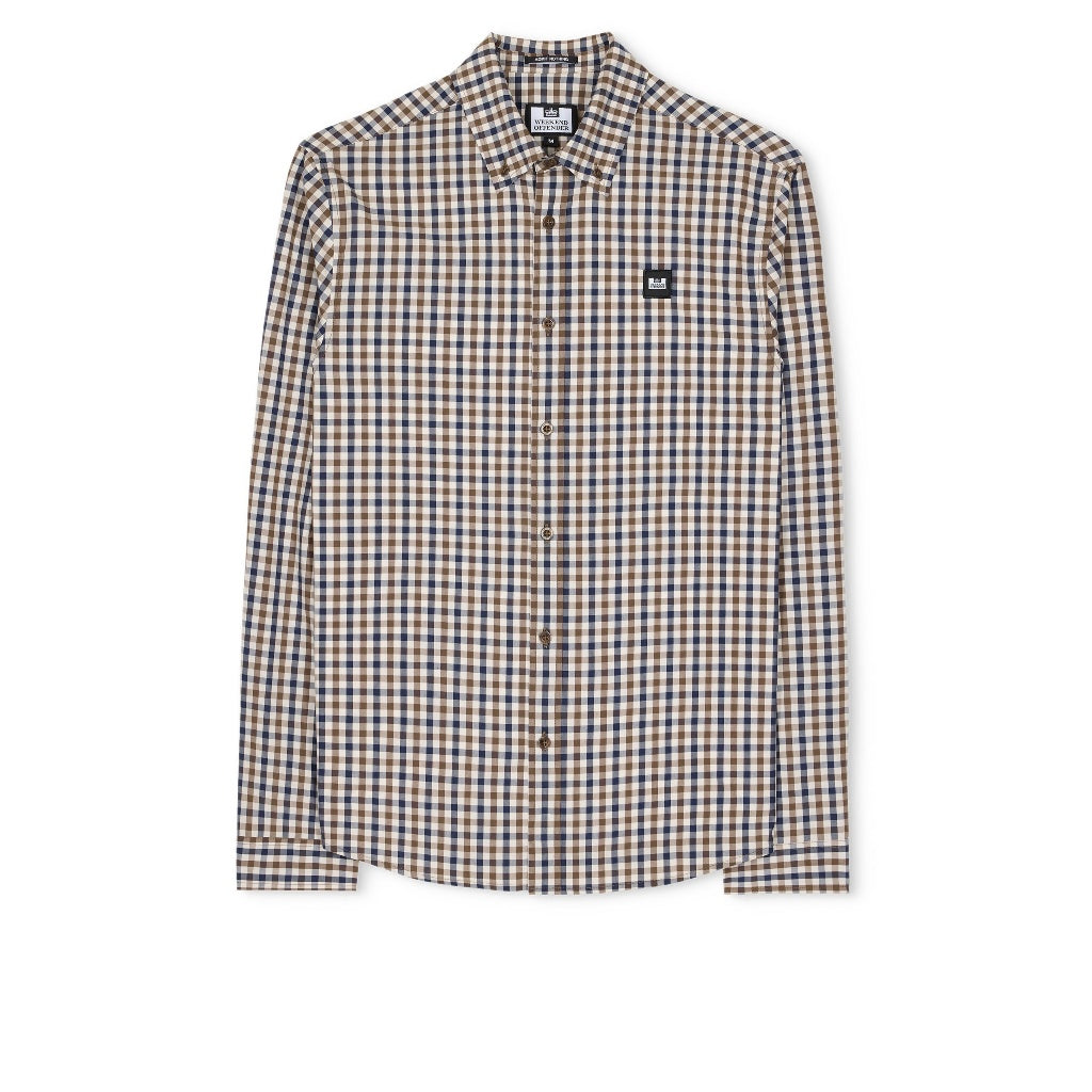 Weekend Offender Lisbon Mid House Check Long Sleeve Shirt Original